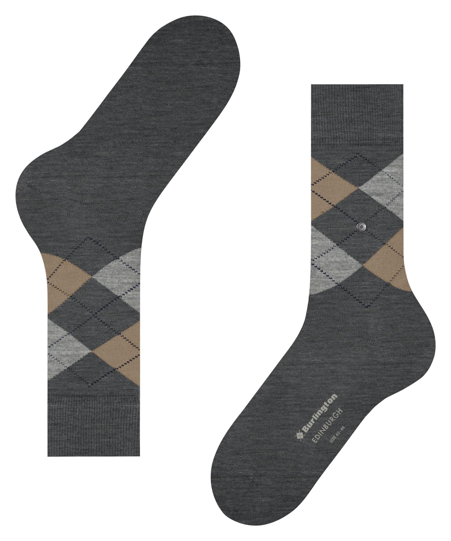 burlington-edinburgh-chaussettes-homme-laine-gris-dark-grey-3070-40-46 image 5