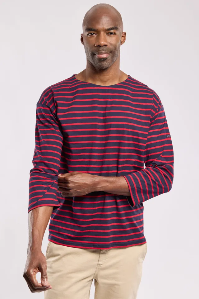 armor-lux-marini-re-beg-meil-homme-coton-l-ger-manches-3-4-col-bateau-2 image 1