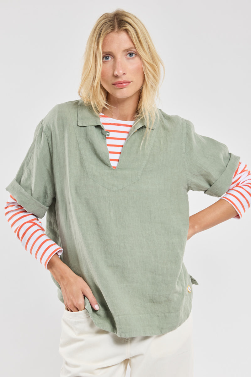 armor-lux-vareuse-manches-3-4-femme-lin-100-l-ger-t image 1