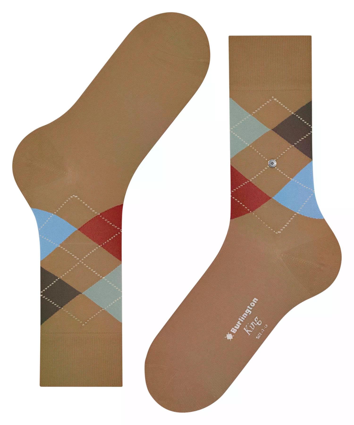 burlington-king-chaussettes-homme-coton-fantaisie-marron-bisquit-5154-40-46 image 5