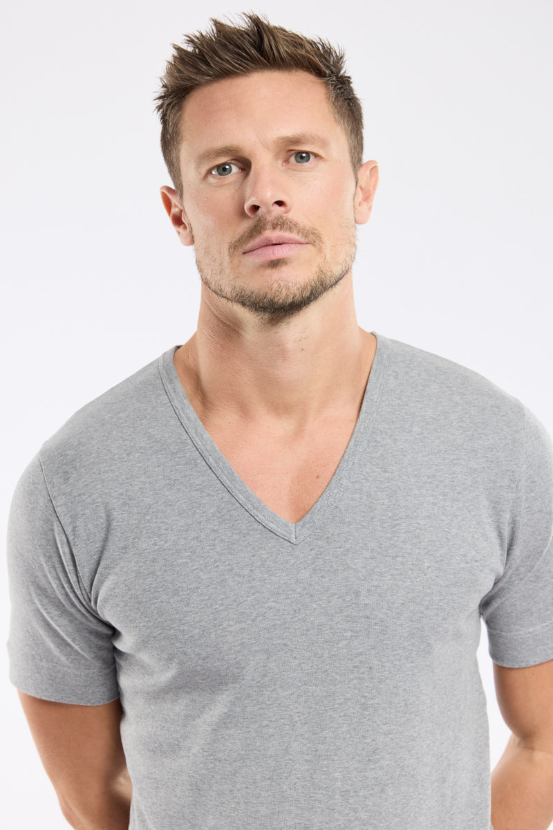 armor-lux-t-shirt-col-v-coton-pais-peign-homme image 4