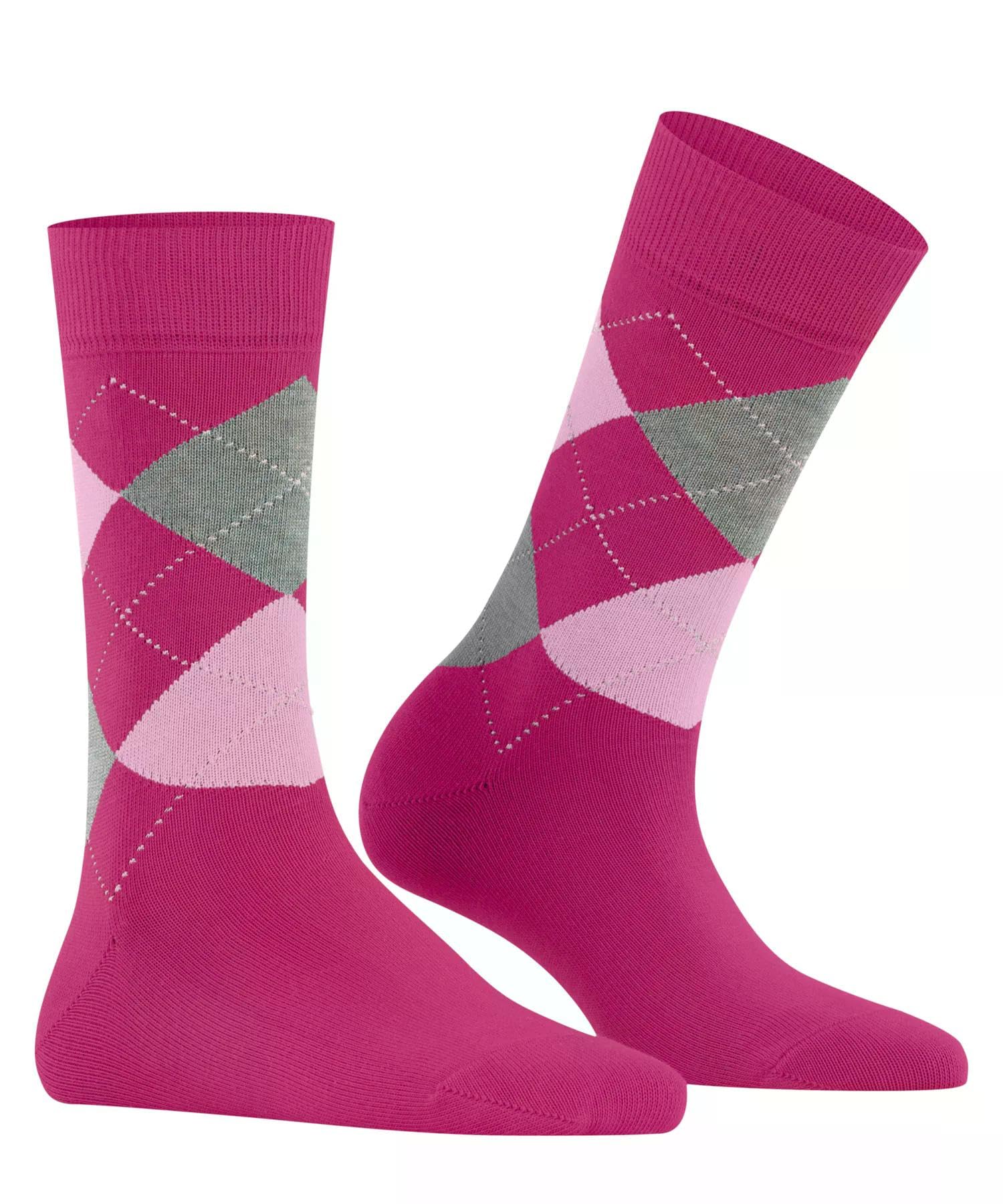 burlington-queen-chaussettes-femme-coton-fantaisie-rouge-aubergine-8764-36-41 image 4