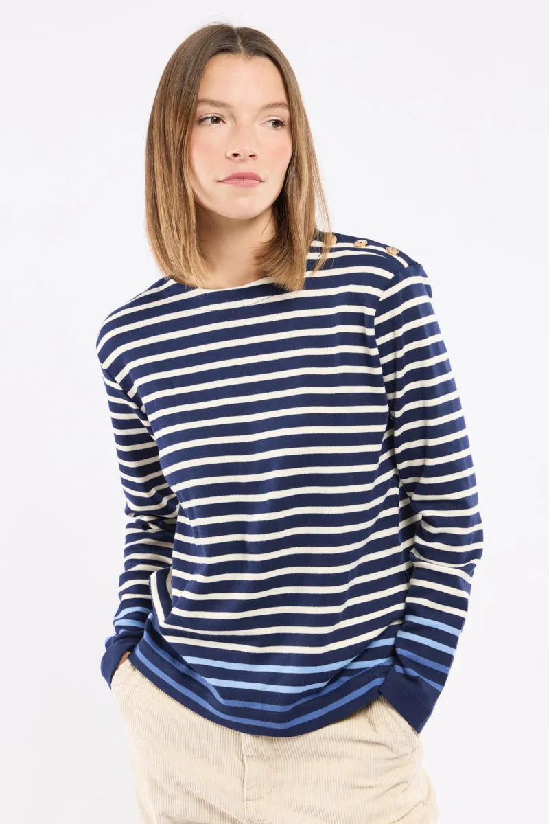 armor-lux-marini-re-femme-paule-boutonn-e-coton-pais-3 image 1
