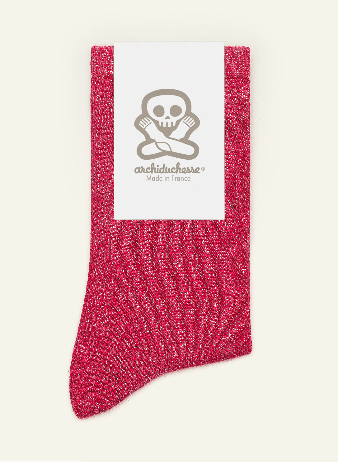 archiduchesse-chaussettes-courtes-paillet-e-fuchsia-lurex image 3