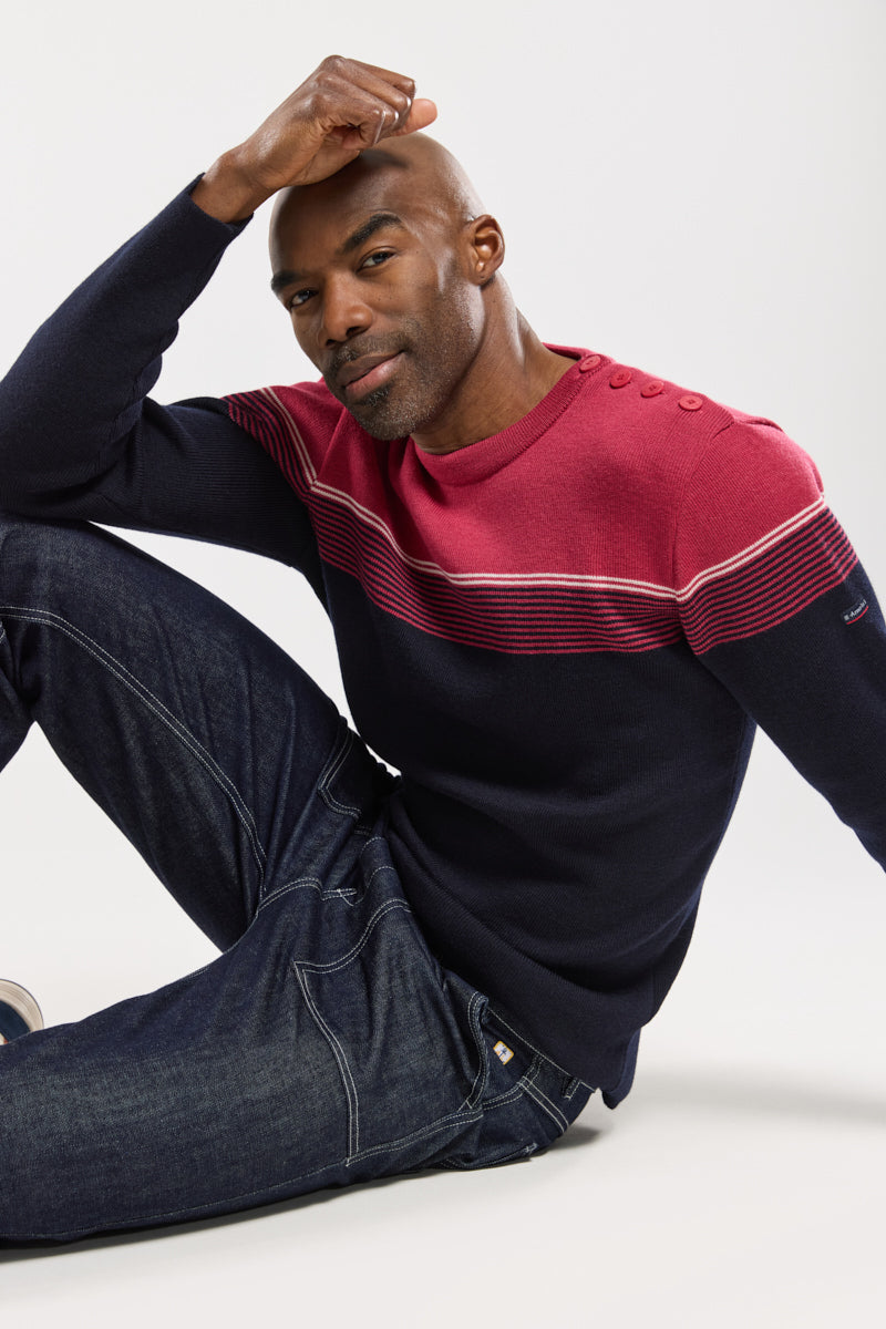 armor-lux-pull-marin-ray-homme-100-laine-2 image 3