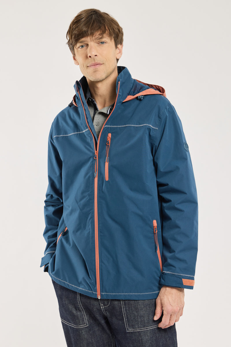 armor-lux-parka-imperm-able-homme-courte-coutures-tanches image 1