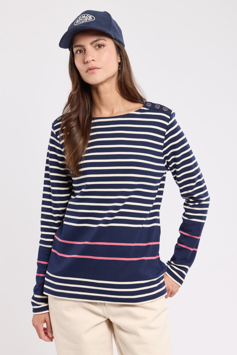 armor-lux-marini-re-femme-paule-boutonn-e-coton-pais-2 image 1