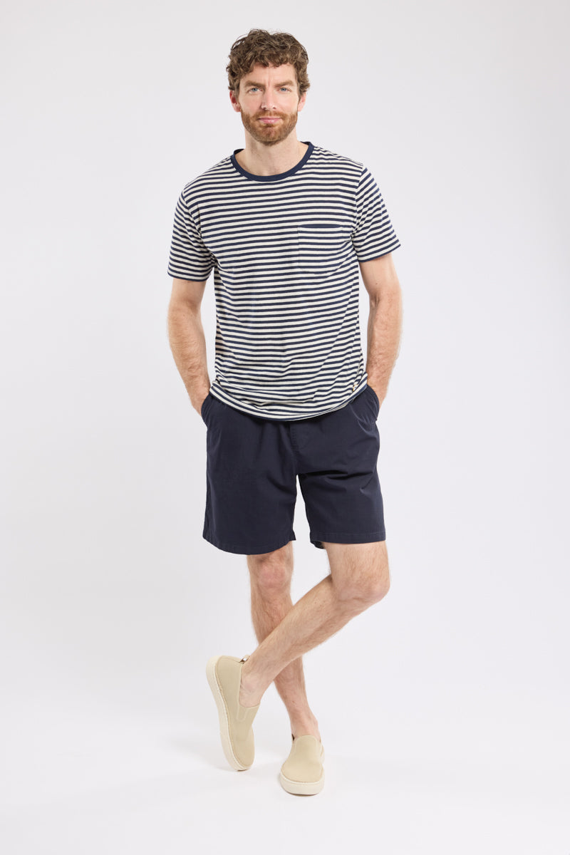 armor-lux-h-ritage-t-shirt-ray-homme-coton-et-lin-manches-courtes-poche-poitrine image 3