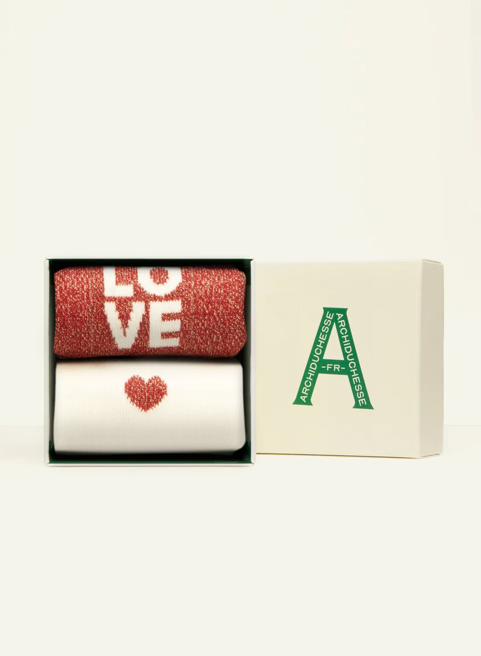 archiduchesse-duo-pair-fect-love-compl-tement-love-coffret-2-chaussettes-courtes image 1