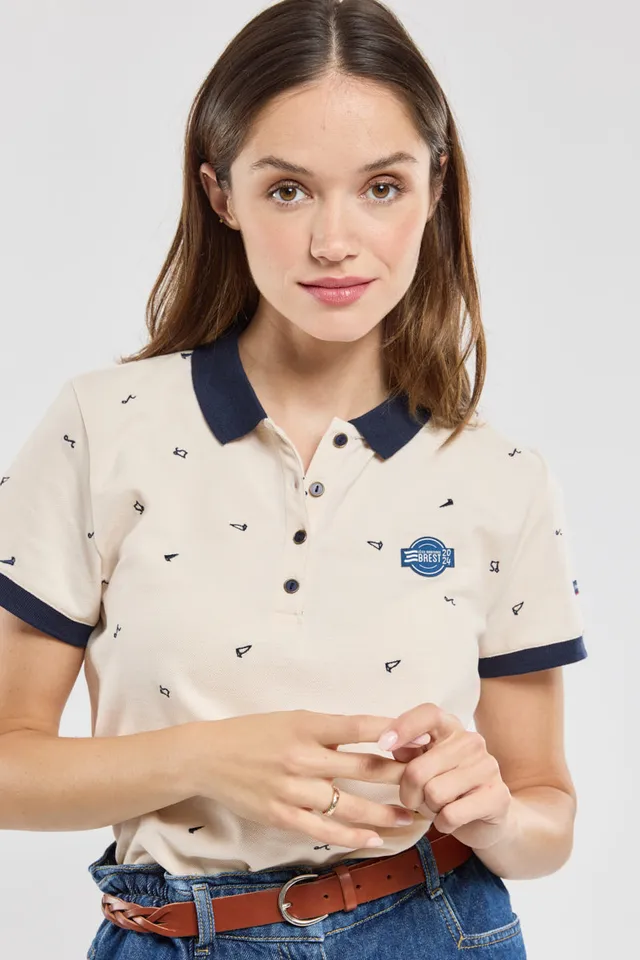 armor-lux-polo-brest-2024-femme-manches-courtes-coton image 1