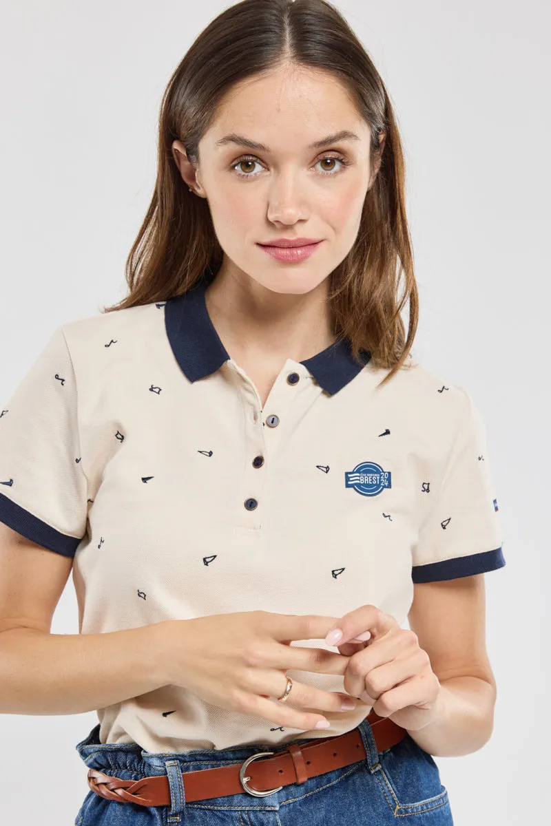 armor-lux-polo-brest-2024-femme-manches-courtes-coton image 1