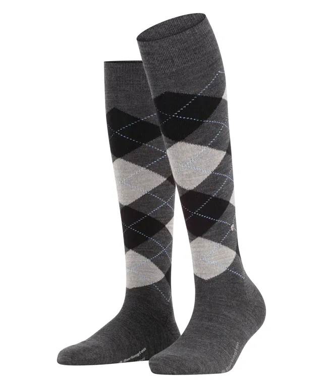 burlington-marylebone-w-kh-chaussettes-longues-femme-laine-gris-asphalt-3180 image 1
