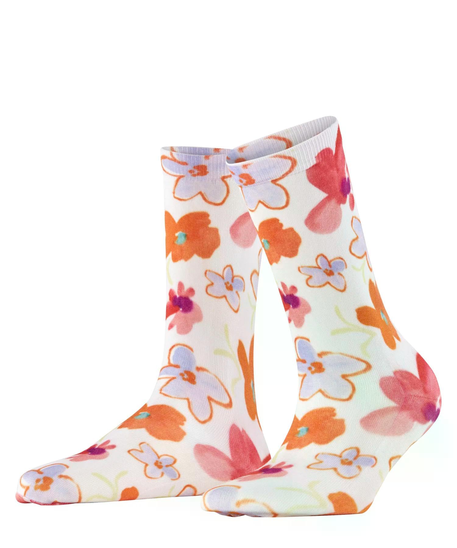 burlington-garden-bloom-chaussettes-femme-blanc-white-2009-36-41 image 1