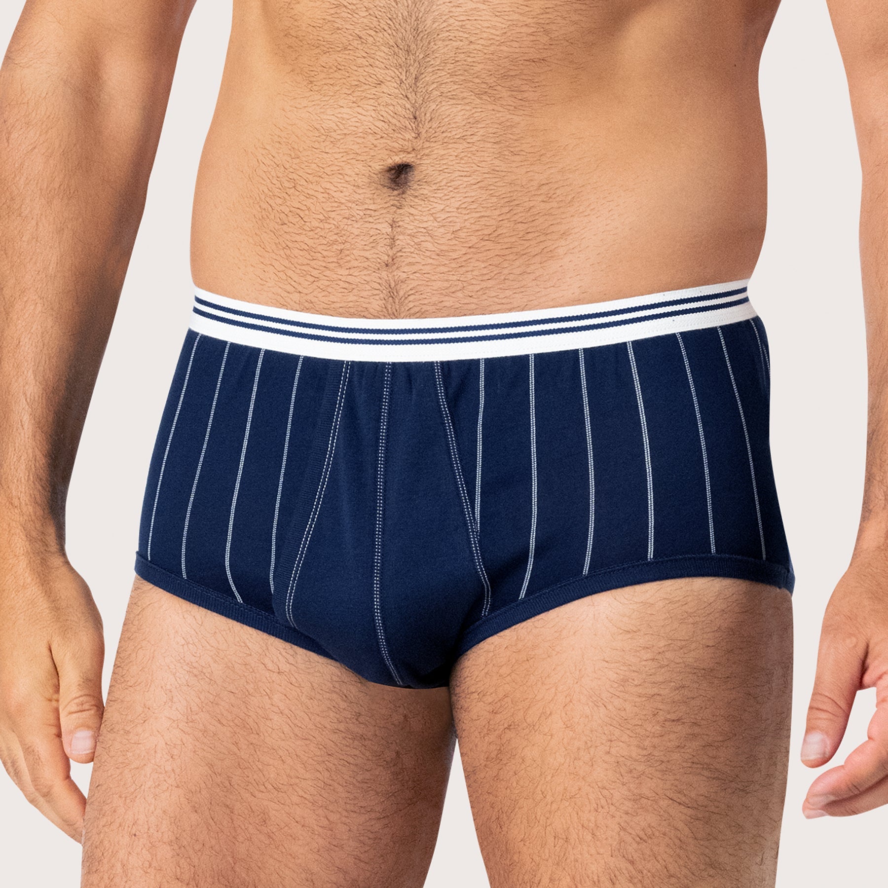 eminence-heritage-slip-taille-haute-ouvert-homme-coton-merceris-rayures image 3