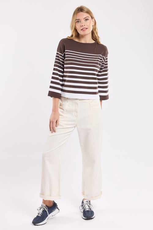 armor-lux-marini-re-femme-cropped-manches-3-4-coton-3 image 4