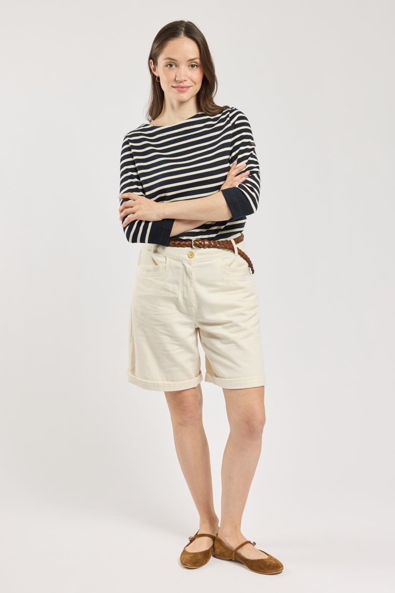 armor-lux-marini-re-femme-manches-3-4-coton-rustique-4 image 1