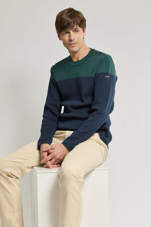 armor-lux-pull-marin-bicolore-homme-coton-2 image 2