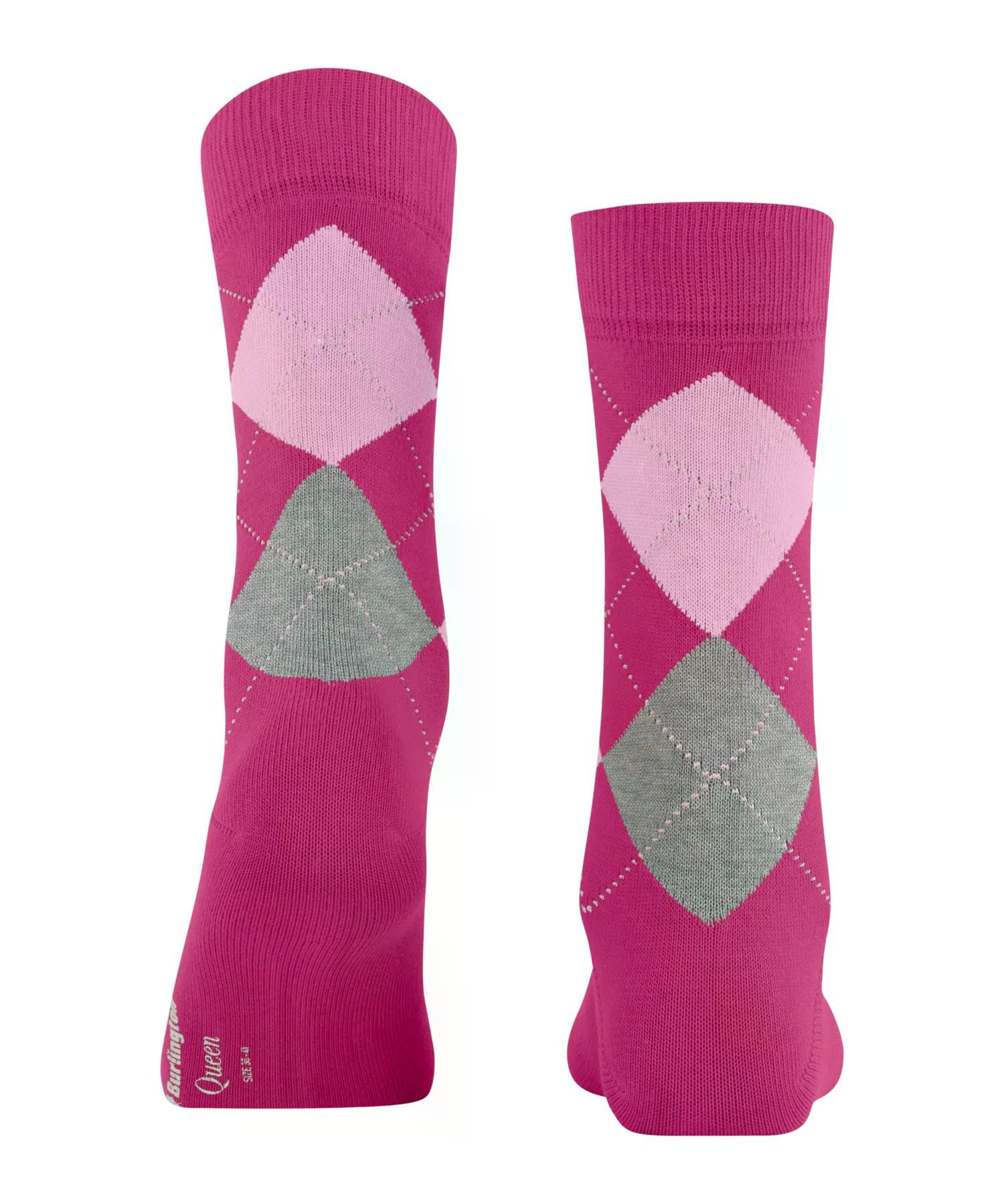 burlington-queen-chaussettes-femme-coton-fantaisie-rouge-aubergine-8764-36-41 image 2