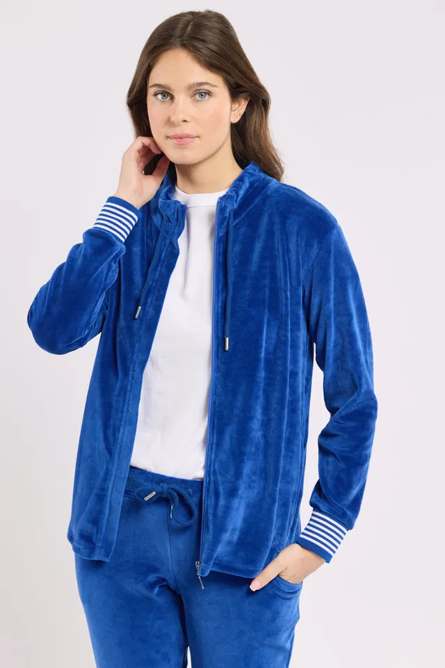 armor-lux-veste-zipp-e-velours-femme-coton-2 image 1