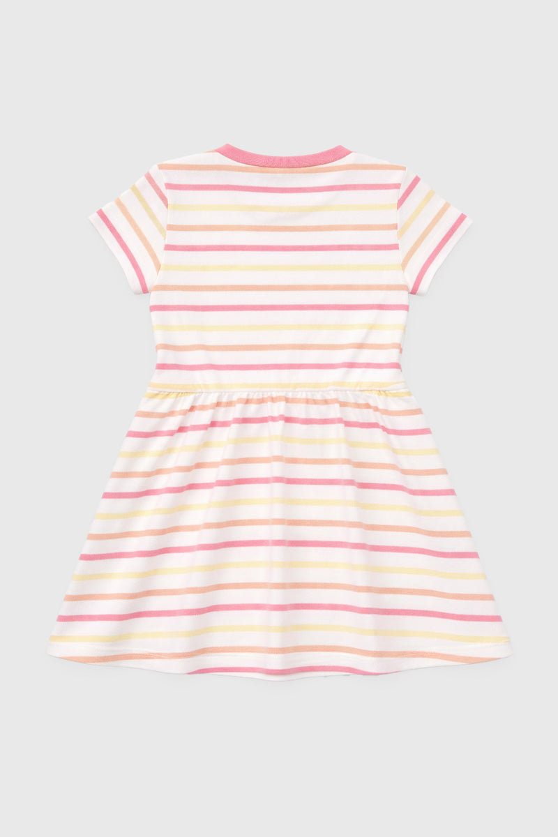 armor-lux-robe-ray-e-fille-coton-pais-interlock-manches-courtes image 3