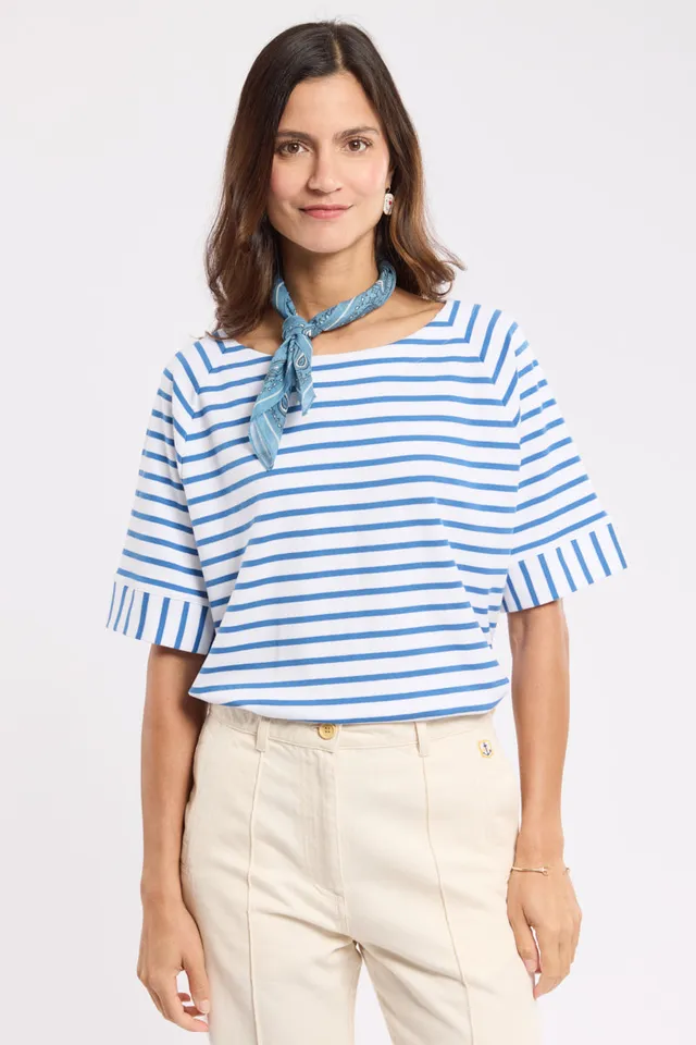 armor-lux-marini-re-femme-manches-3-4-raglan-coton-interlock image 1