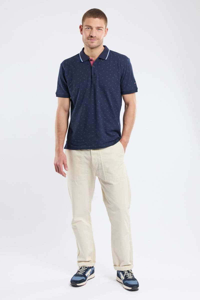 armor-lux-polo-micro-motifs-maille-piqu-e-homme image 1