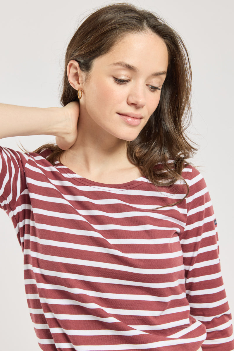 armor-lux-marini-re-amiral-femme-manches-3-4-coton-lourd image 1