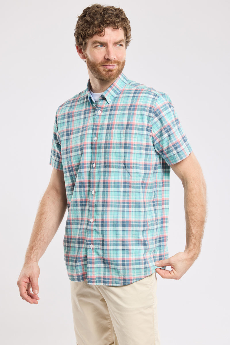 armor-lux-chemise-carreaux-chemise-homme-manches-courtes-coton image 1