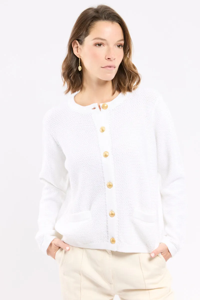 armor-lux-cardigan-femme-maille-textur-e-coton image 1
