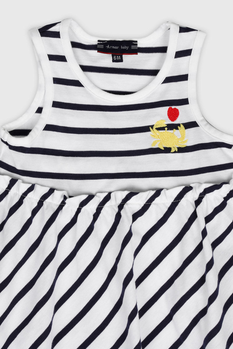 armor-lux-robe-ray-e-sans-manche-baby-coton image 2