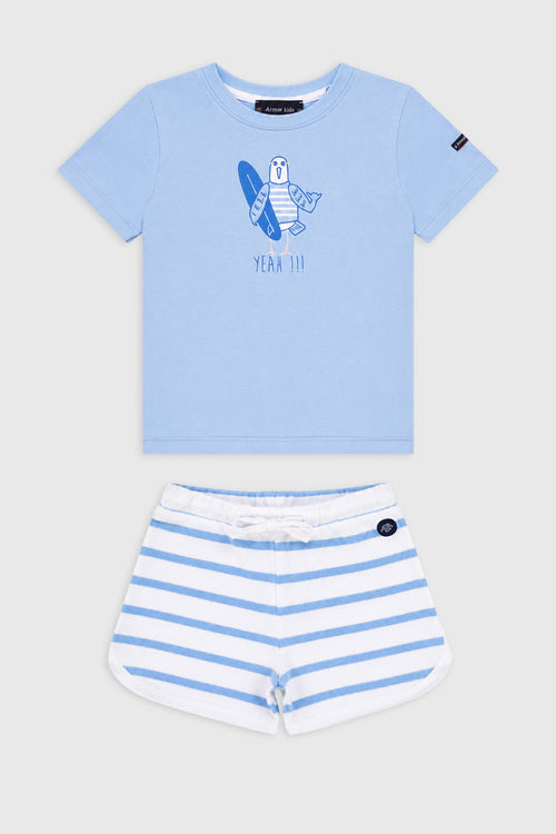 armor-lux-pyjama-enfant-short-coton-l-ger image 2