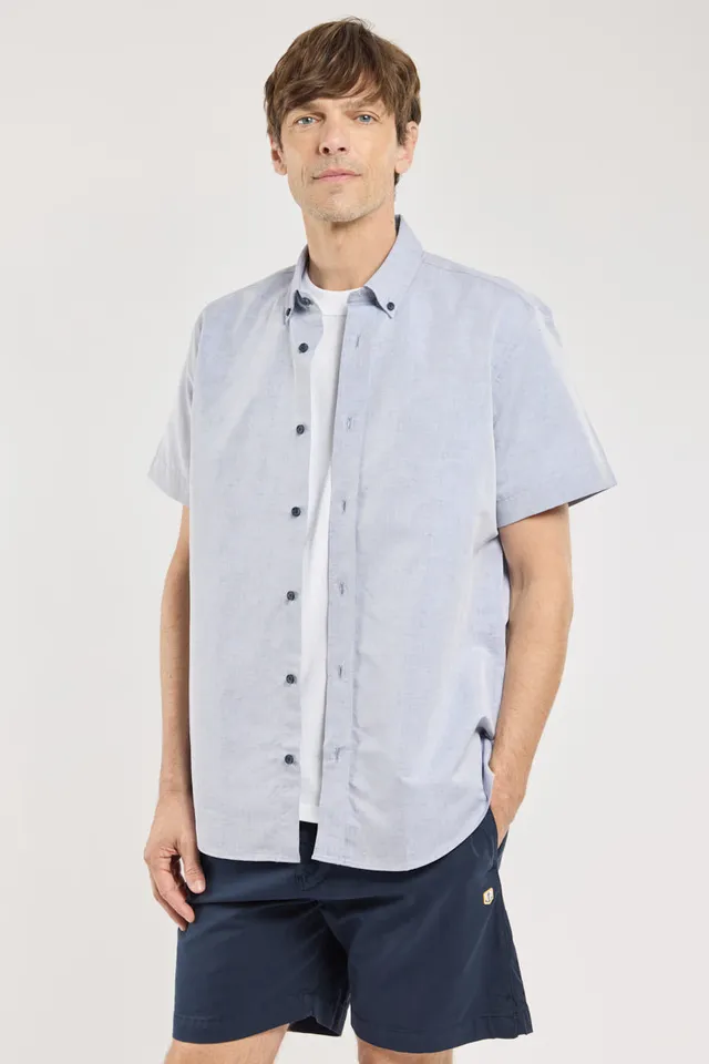 armor-lux-chemise-homme-coupe-confort-coton-lin-manches-courtes image 1