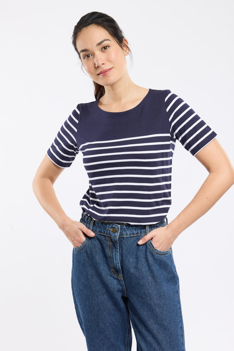armor-lux-marini-re-classe-de-mer-femme-coton-l-ger-manches-courtes image 4
