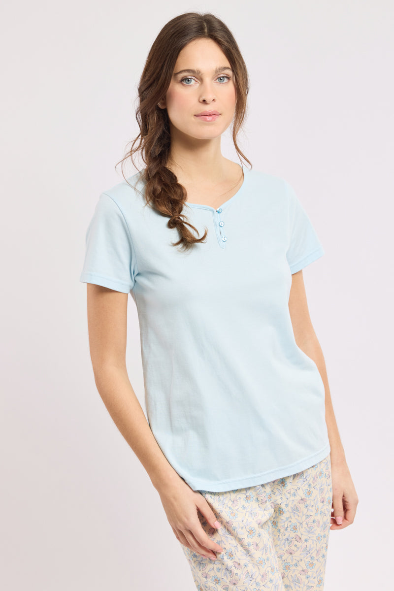 armor-lux-pyjama-fleuri-femme-coton-l-ger-2-pi-ces image 3