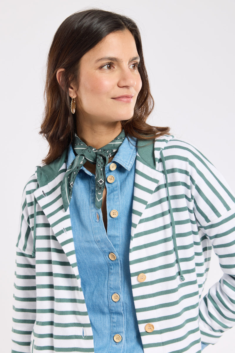 armor-lux-cardigan-ray-boutonn-femme-coton-rustique image 2