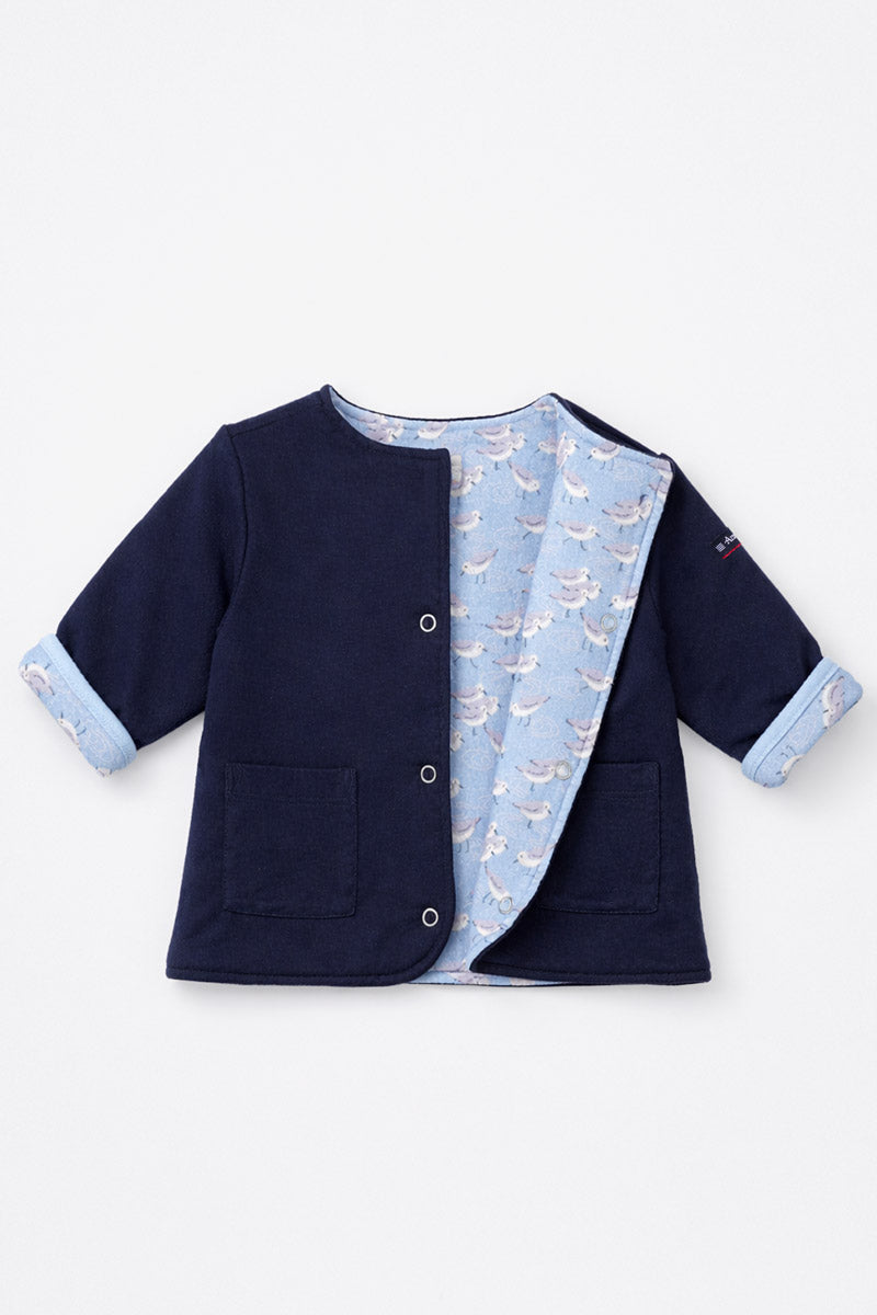 armor-lux-veste-r-versible-baby-molleton-coton-2-en-1-mouettes image 3