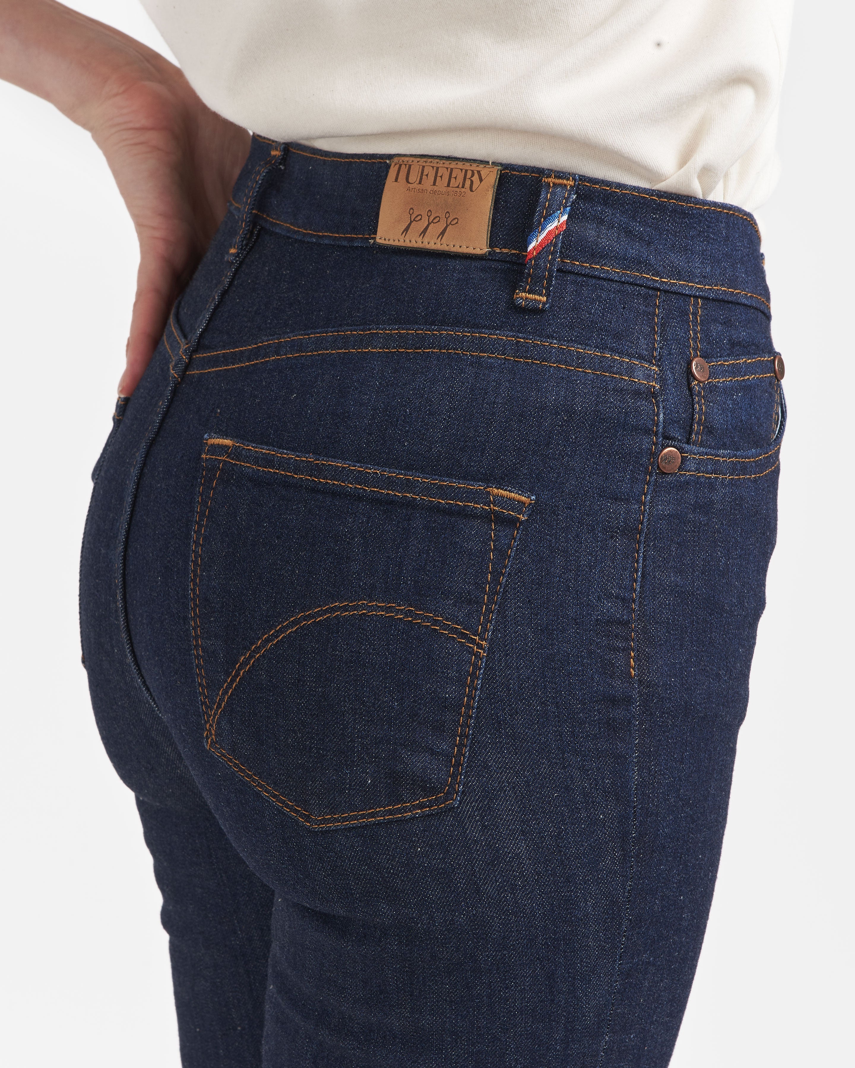 atelier-tuffery-marianne-jean-femme-slim-taille-haute-coton-bio-indigo image 6