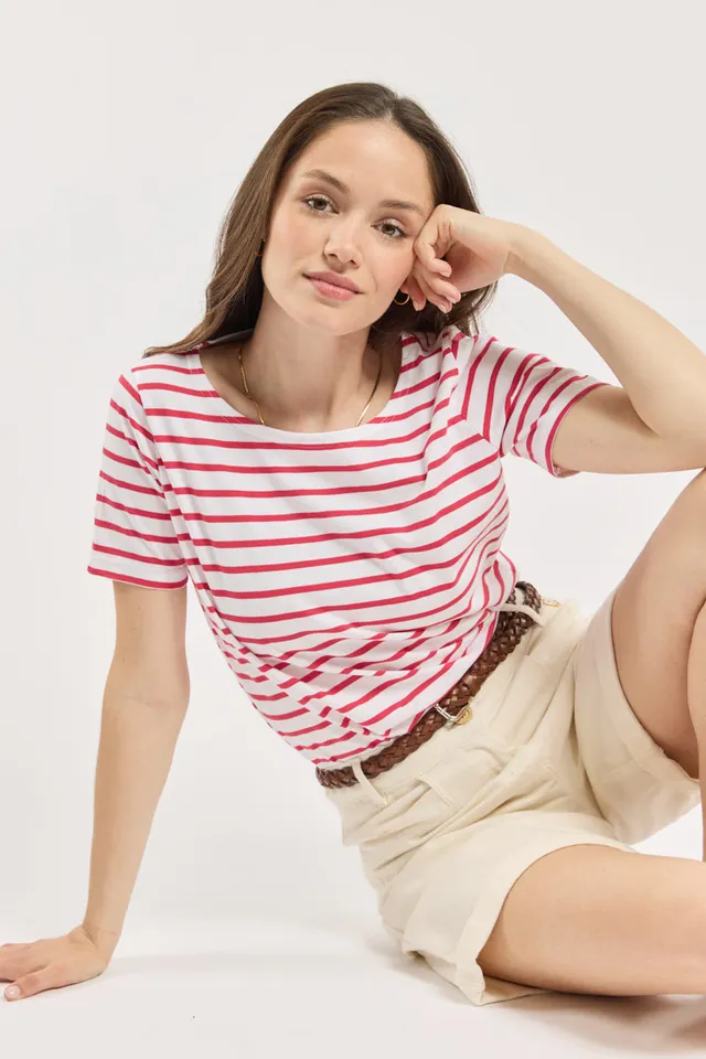 armor-lux-marini-re-h-ritage-femme-manches-courtes-coton image 1