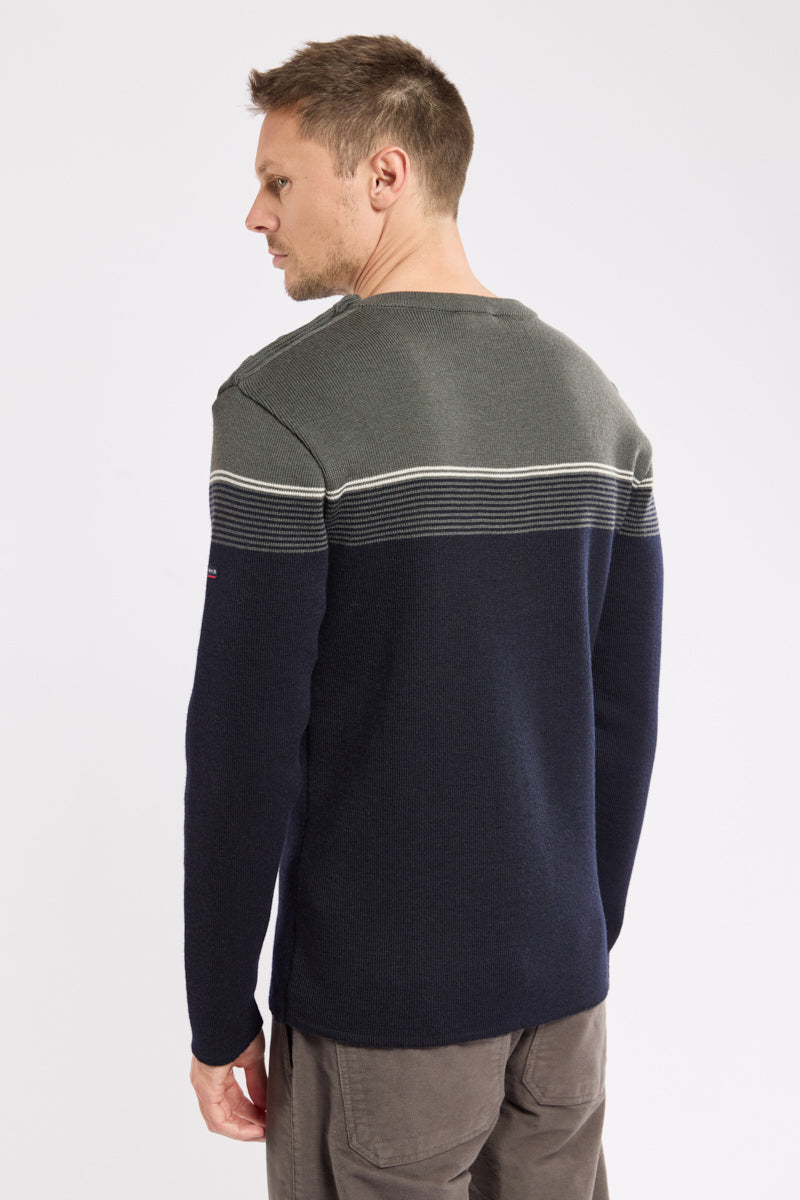 armor-lux-pull-marin-homme-ray-100-laine-patte-boutonn-e image 5