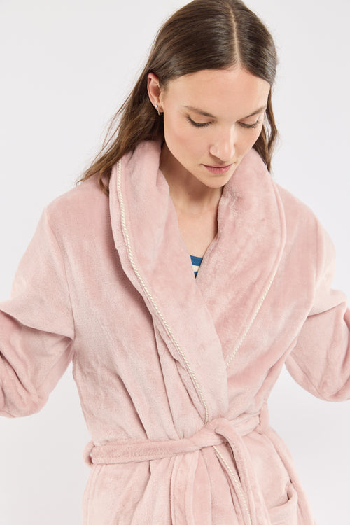 armor-lux-robe-de-chambre-femme-polaire-douce-ceinture-2 image 3