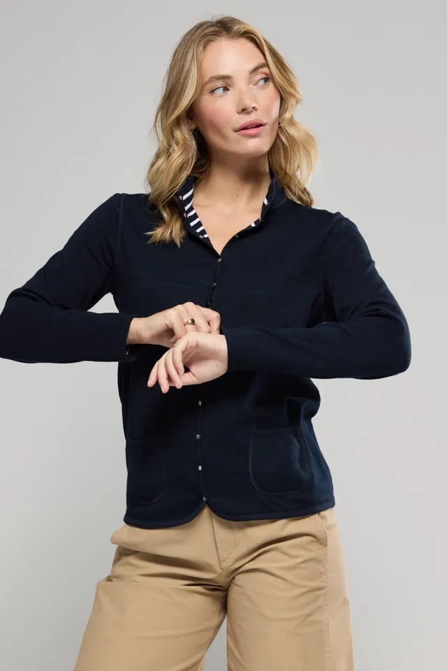armor-lux-veste-r-versible-femme-ray-e-coton-235g-m image 1