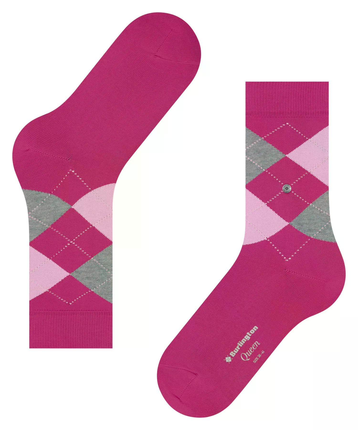 burlington-queen-chaussettes-femme-coton-fantaisie-rouge-aubergine-8764-36-41 image 6
