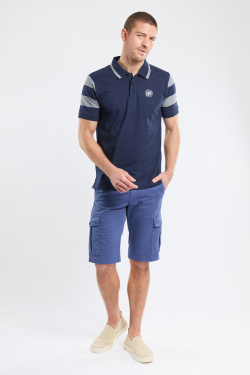 armor-lux-polo-homme-manches-courtes-coton-l-ger-bleu image 4