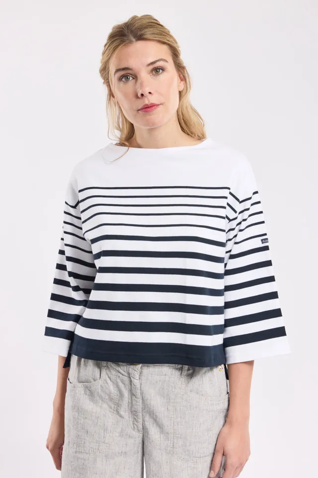 armor-lux-marini-re-amiral-femme-manches-3-4-coton image 1