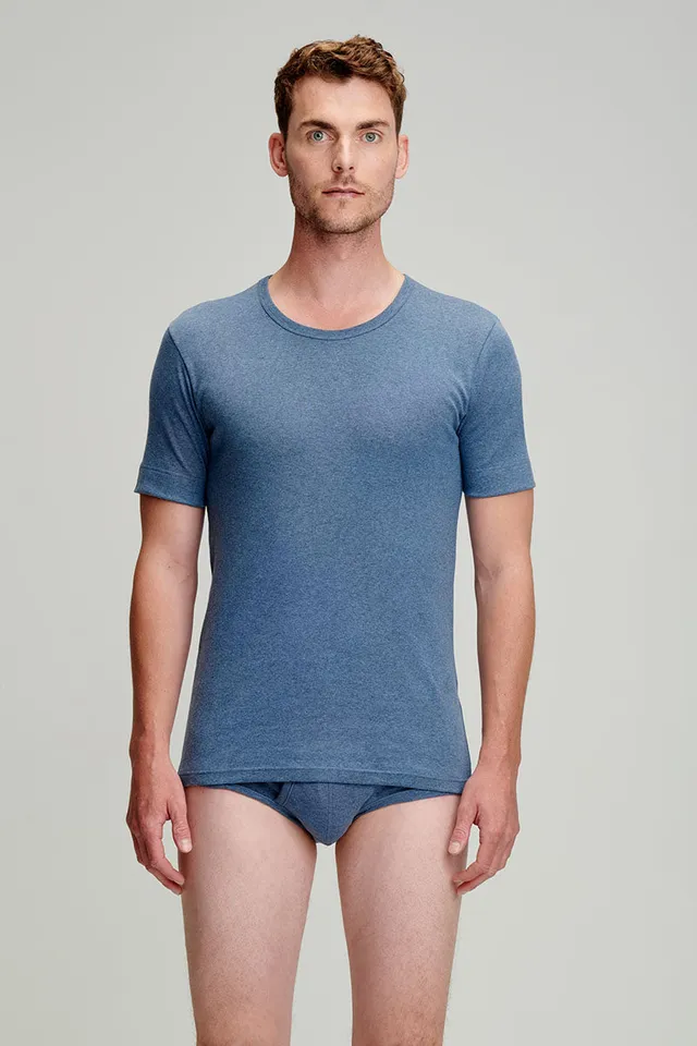 armor-lux-t-shirt-homme-col-rond-coton-pais-bio image 1