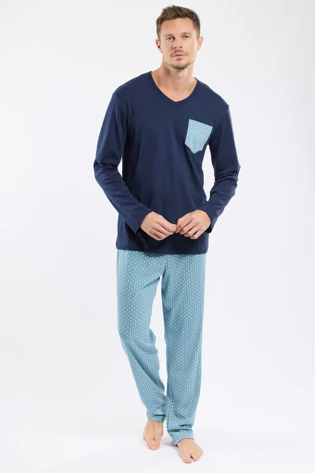 armor-lux-pyjama-homme-micromotifs-coton image 1