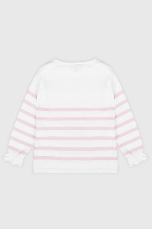 armor-lux-fouesnant-pull-enfant-ray-coton-col-bateau image 3
