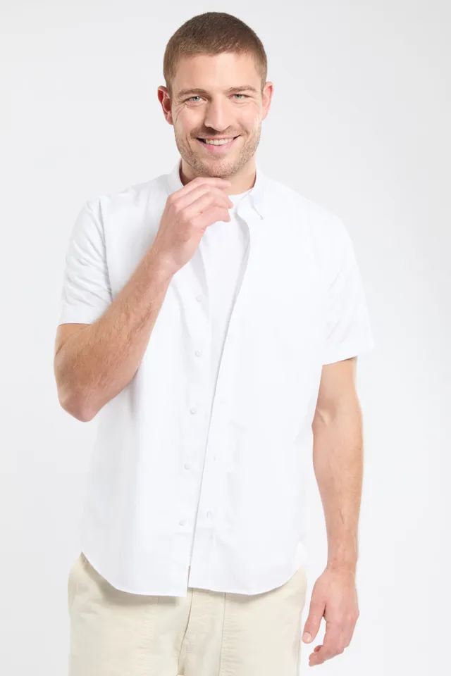 chemise-manches-courtes-armor-lux-homme-coton-col-am-ricain image 1
