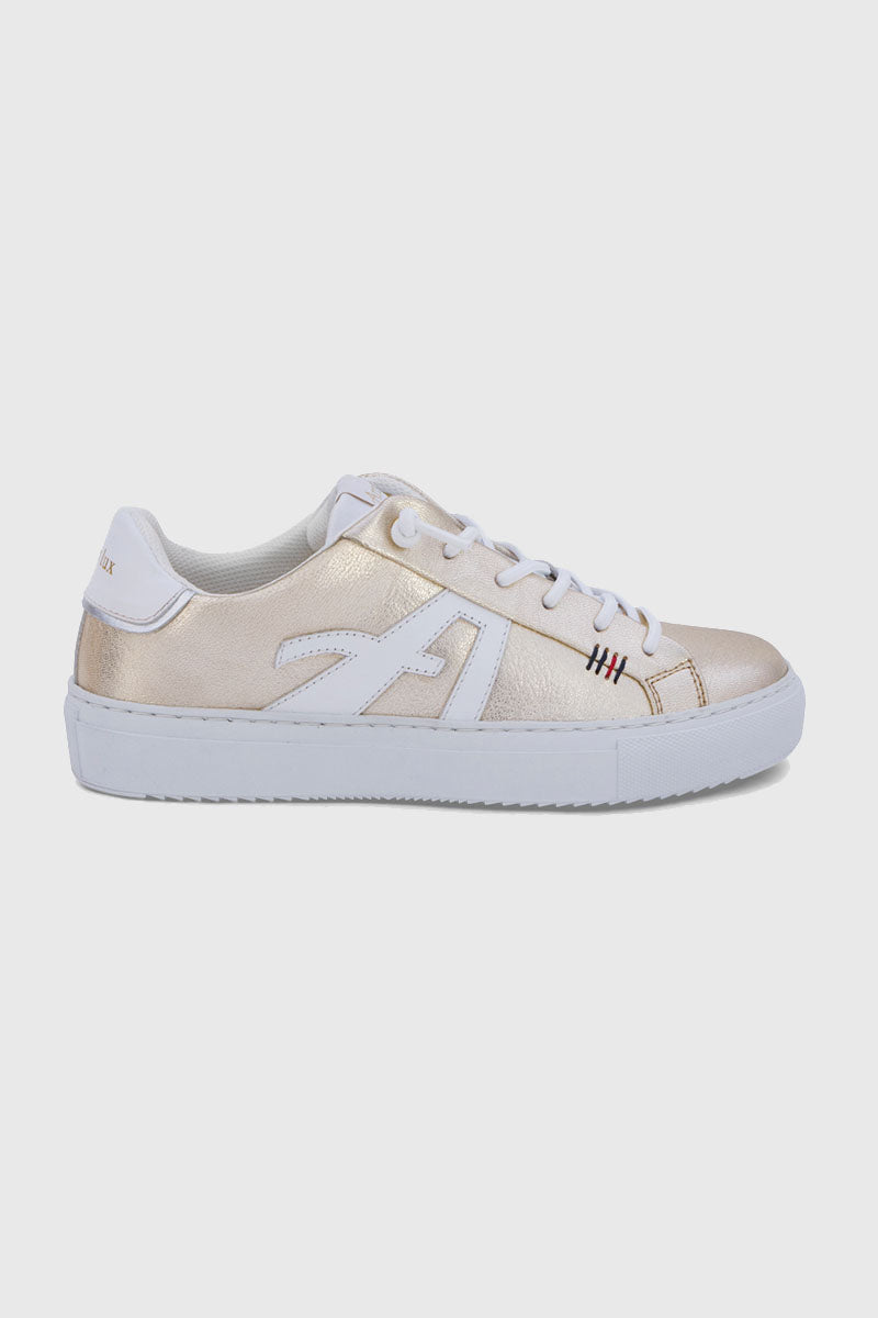 armor-lux-baskets-basses-regate-cuir-dor image 3