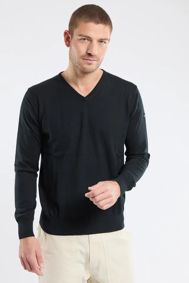 armor-lux-pull-col-v-henvic-homme-100-coton image 1
